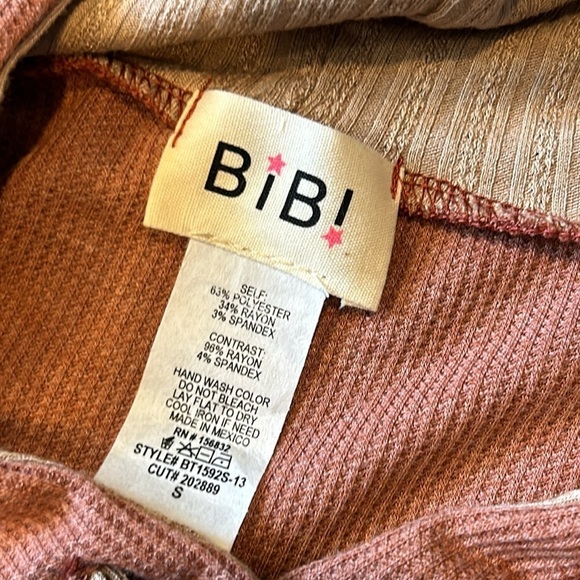 Bibi thermal knit long sleeve hooded top small - Picture 6 of 6